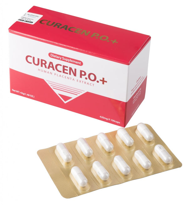 Curacen PO human placental capsules (100/box) - 25-35% off